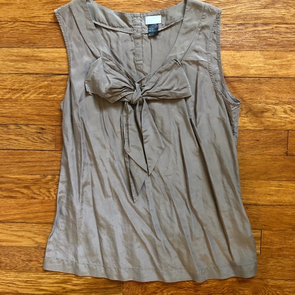 H&M Vintage Inspired Silk Bow Top - Picture 1 of 2